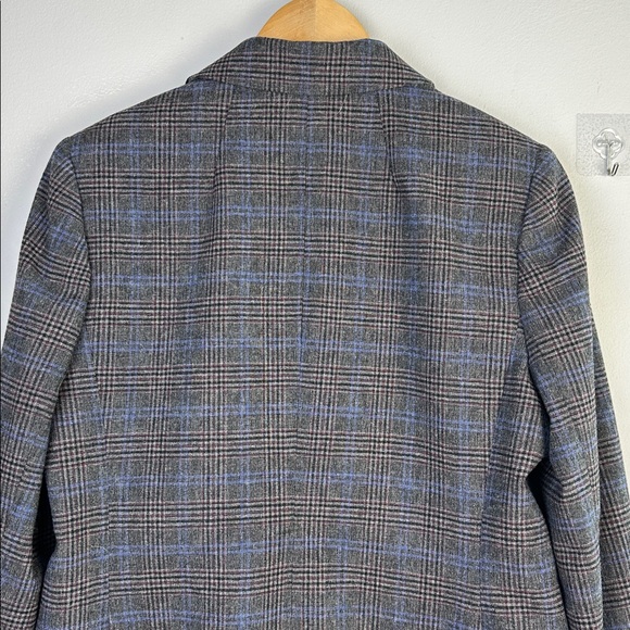 Madewell The Rosedale Blazer Italian Fabric Coat in Kyle Mini Glen Plaid Size 10 - Picture 11 of 16